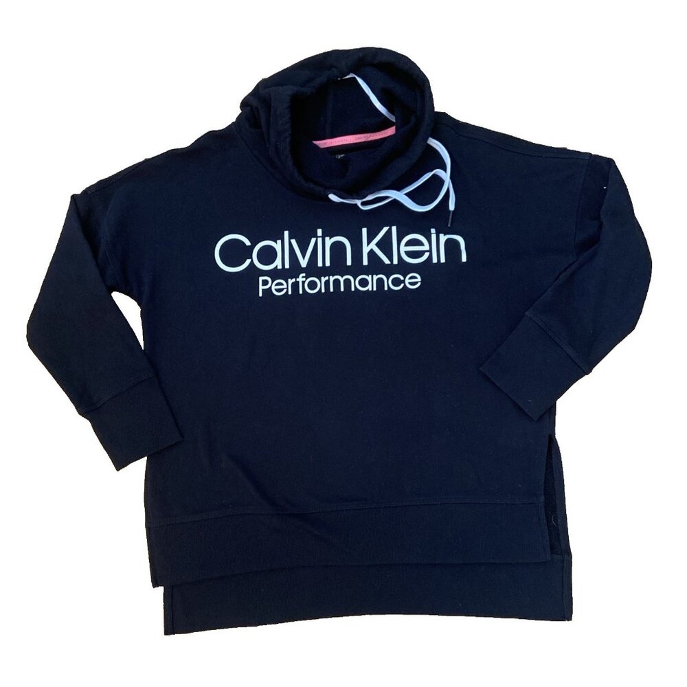 Calvin Klein Sweatshirt Womens Sz Medium Black Longsleeve Performance Casual